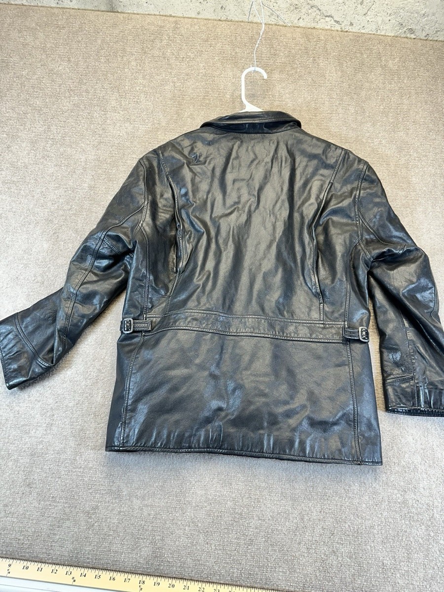 90s Ralph Lauren Leather Jacket BLACK L！ Vintage 90s Ralph Lauren Leather Medium Man's Jacket | eBay