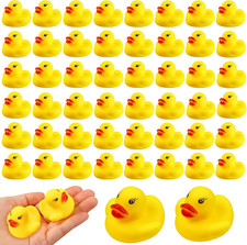 Rubber Ducks Bath Toys 50PCS Mini Ducks Bulk for Kids Baby Shower Decorations Bi