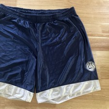 VTG Y2K 90s Nike Sports Basketball Shorts Men s XL Blue Swoosh Logo Made USA
