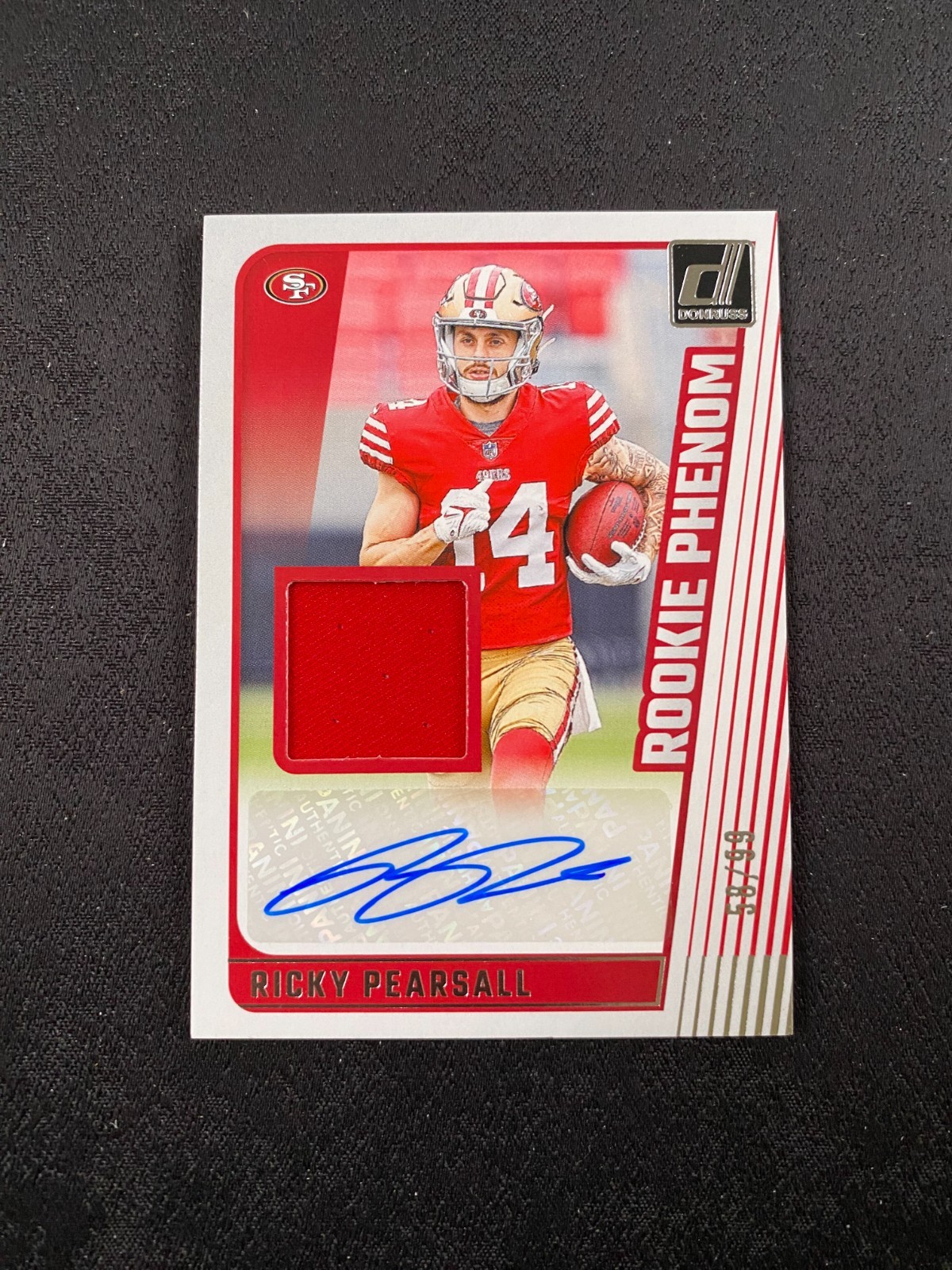 2024 Panini Donruss Ricky Pearsall RC Rookie Phenom Jersey Patch Auto /99 C494