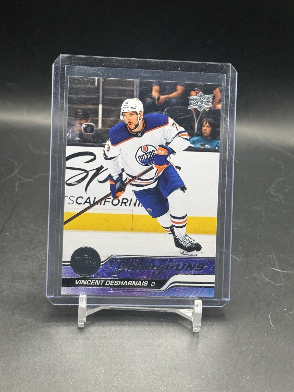 2023-24 Upper Deck Series 1 Vincent Desharnais Young Guns RC #202 Oilers