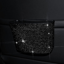 Car Trash Can, Hanging Trash Bin, Leakproof Garbage Organizer, Bling Vehicle Was