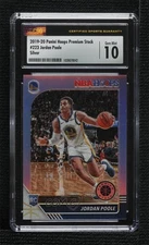 2019 NBA Hoops Premium Stock Silver Prizm Jordan Poole CSG 10 Gem Mint Rookie RC