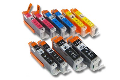 4 Cartucce Inchiostro Giallo Compatibili CLI-251Y Con Chip LED Per Canon MG5620, MG5222, MG5520, MX922