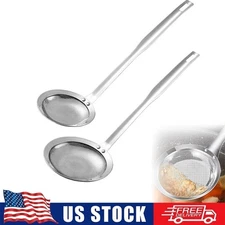 Fine Mesh Strainer Set - Pack of 2 Rust Proof Stainless Steel Mesh /