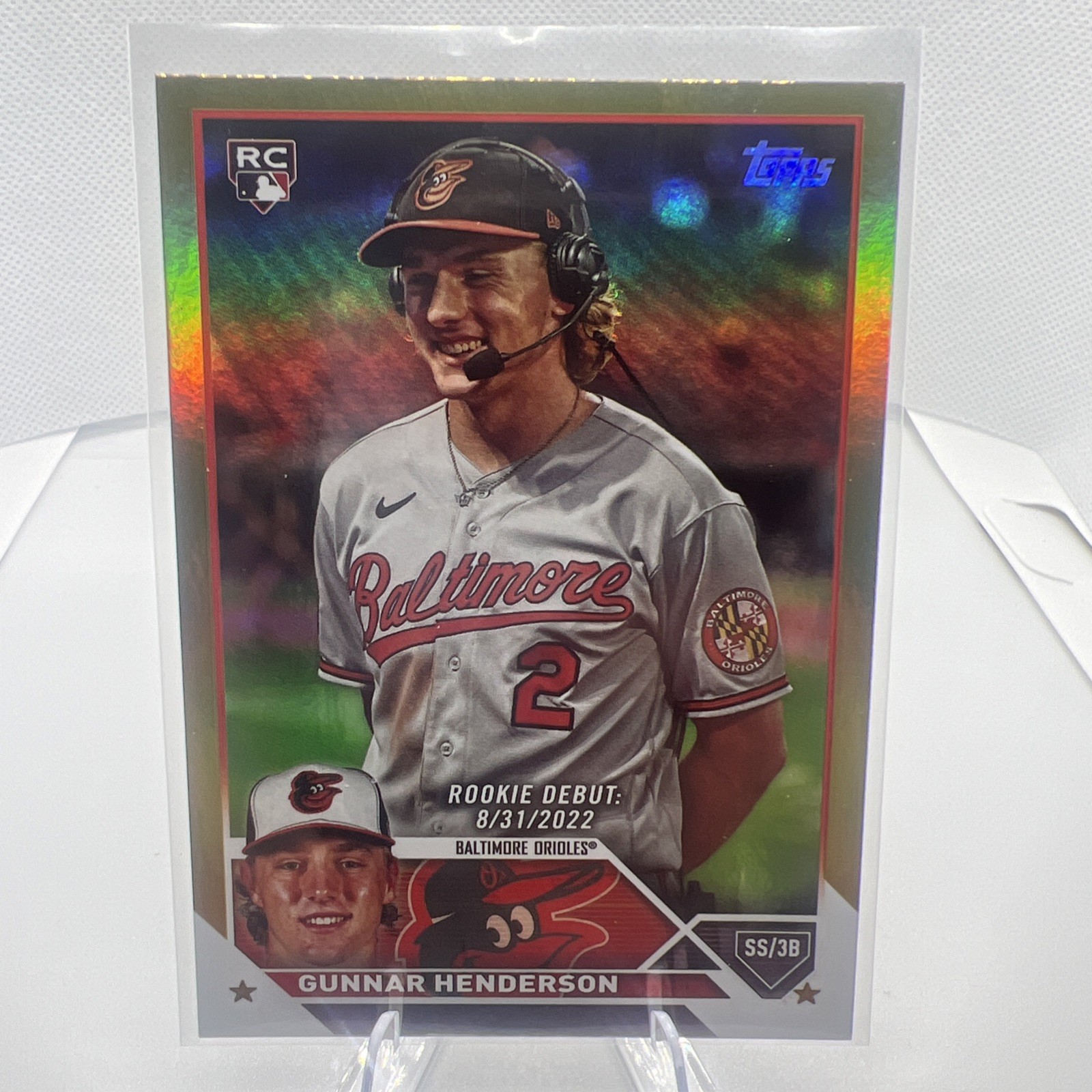 2023 Topps Update Series - Rookie Debut Gunnar Henderson #US18 Gold Foil (RC)