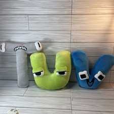 3 Alphabet Lore Stuffed Animal Plush Doll Alphabetic Letter T U V Toys YouTube