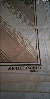 MICHELANGELO ROMA SCHAL REINE SEIDE VINTAGE