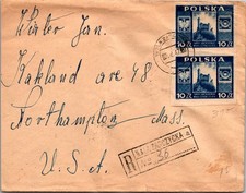 GOLDPATH: Poland cover 1947 to USA registered CV899_P22