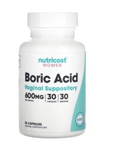 Nutricost Women, Borsäure, Vaginalzäpfchen, 600 mg, 30 Kapseln