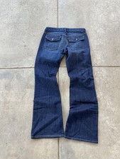 Vintage Banana Republic Jeans Womens 30x32 6 Blue Mid Rise Bootcut Denim Flap