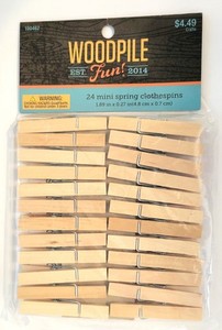 Woodpile Mini Spring Clothespins Craft Model Building
