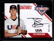 2020 USA Stars & Stripes Tyler Soderstrom 18U National Team Signatures Auto /499