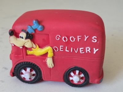 Vintage MCM Disney Goofy's Delivery Truck Children's Squeak Toy by Danara WORKS