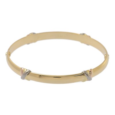 (Last one) Cartier Trinity de Cartier FIL 3 ors 1995: Plain Bracelet/K18Y+W+P