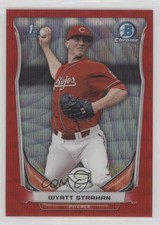 2014 Bowman Draft Chrome Red Wave Refractor 2/25 Wyatt Strahan #CDP97 9t3