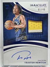 2024-25 Immaculate Collection TRISTEN NEWTON 01/49 ON Card AUTO RC RPA BOOKEND