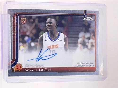 KHAMAN MALUACH 2025-26 TOPPS CHROME ROOKIE AUTOGRAPH SUNS RC AUTO Q4362