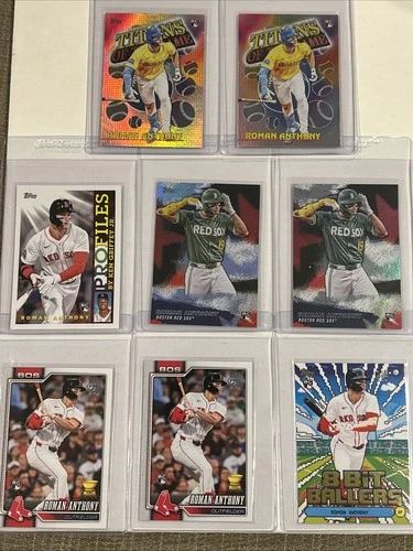 2026 Topps Series 1 Roman Anthony MLB 8 Card Lot Boston Red Sox RC, Inserts