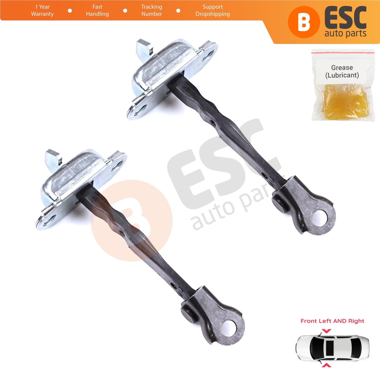 2X Front Door Hinge Stop Check Limiter for Toyota RAV4 MK4 XA40 A4 2012-2019