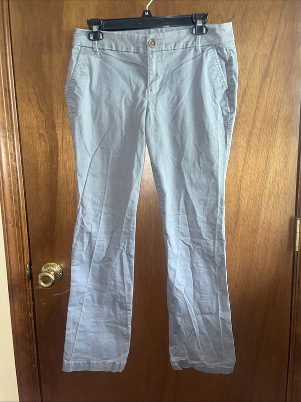 OLD NAVY Women's Gray Boot-Cut Chino Casual Pants/Trousers - Size 6 Petite