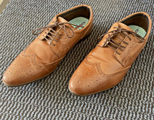 Men's Base London Brown Leather Brogue Shoes Size 9 *Great Condition Hardly Worn