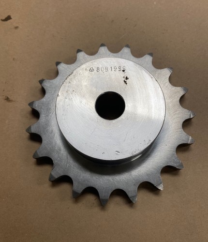 MARTIN 80B19SS 1" BORE NO KEYWAY STAINLESS STEEL ROLLER CHAIN SPROCKET 19 TEETH