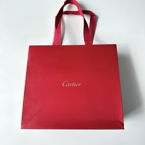 Brand New Cartier 100% Authentic Gift Bag Tote 8x7x3 RED