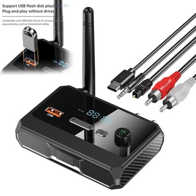 RCA Bluetooth 5.3 Receiver for Home Stereo Optical Low Latency HD Music Audio