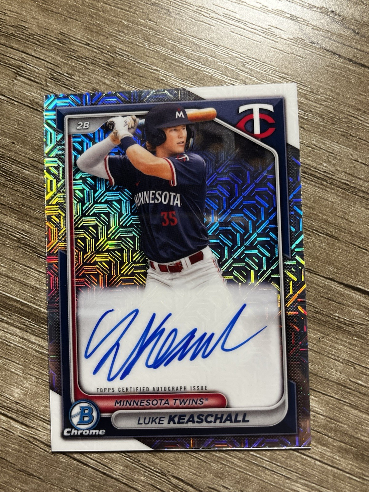 2024 Bowman - Luke Keaschall #BMA-LK (RC) Prospect Auto Mojo Refractor Twins