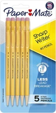 Papermate 3037631PP SharpWriter Mechanical 5 Count (Pack of 1), Yellow 