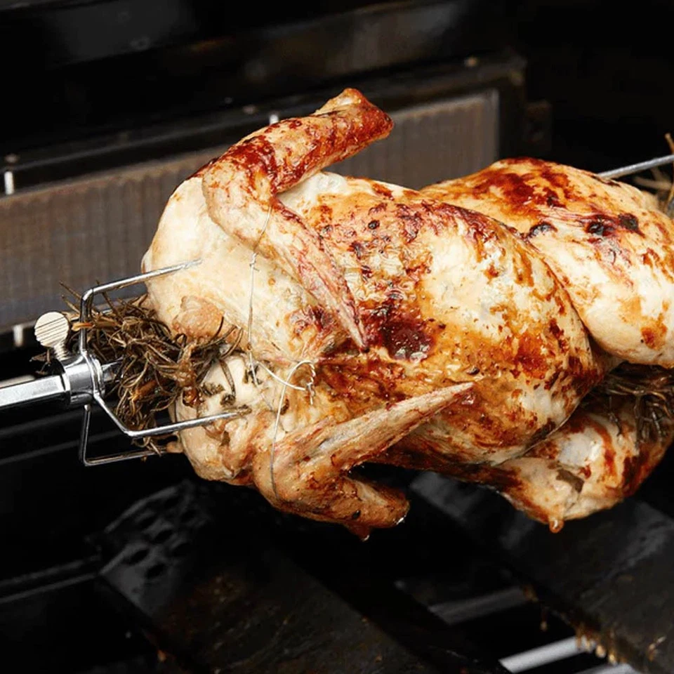 Barbecook, Set Tournebroche Pour Barbecue Gaz Barbecook Avec Deux Fourchettes, - Photo 3/3