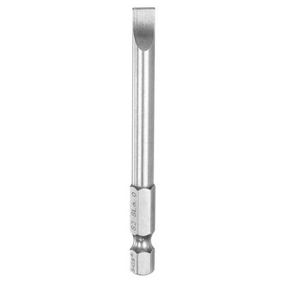 SL6 Slotted Screwdriver Bits 1/4'' Hex Shank 3'' Long Magnetic Screw Driver