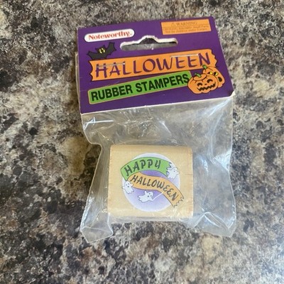 NOS VTG Noteworthy Halloween Rubber Stamp Unused/new - VGC + FAST shipping!