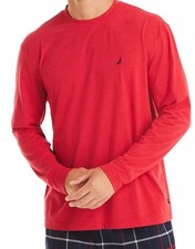 New Mens Nautica Sleepwear Crew Neck Red Pajama Sleep T Shirt Tee M