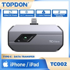 TOPDON TC002 Thermal Camera for iPhone iPad, 256x192 IR Imager for iOS Lightning