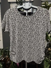 NWT Naif Black And White Printed Shirt - Size L