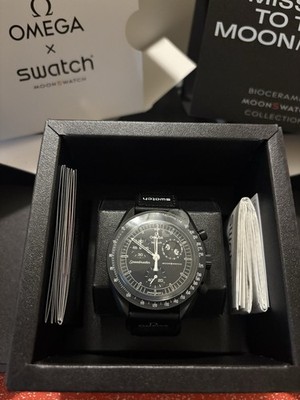 OMEGA x Swatch BLACK Snoopy MoonSwatch Mission to Moonphase Full Moon Brand New