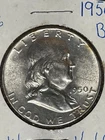 1950 Franklin Half Dollar Uncirculated BU 90% Silver #56.
