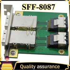 1Pcs SFF-8087 To 2 Port External HD SAS SFF-8088 PCI Mini SAS Card Adapter Board