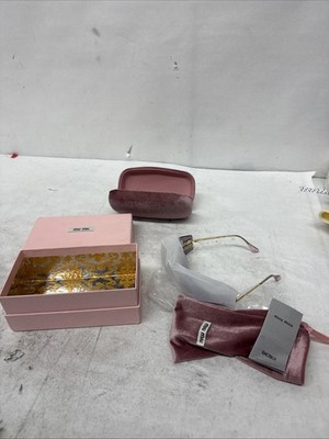 NIB Miu Miu Glasses w/ Clear Demo Lenses w/Velvet Hardcase + Cleaning Wipe