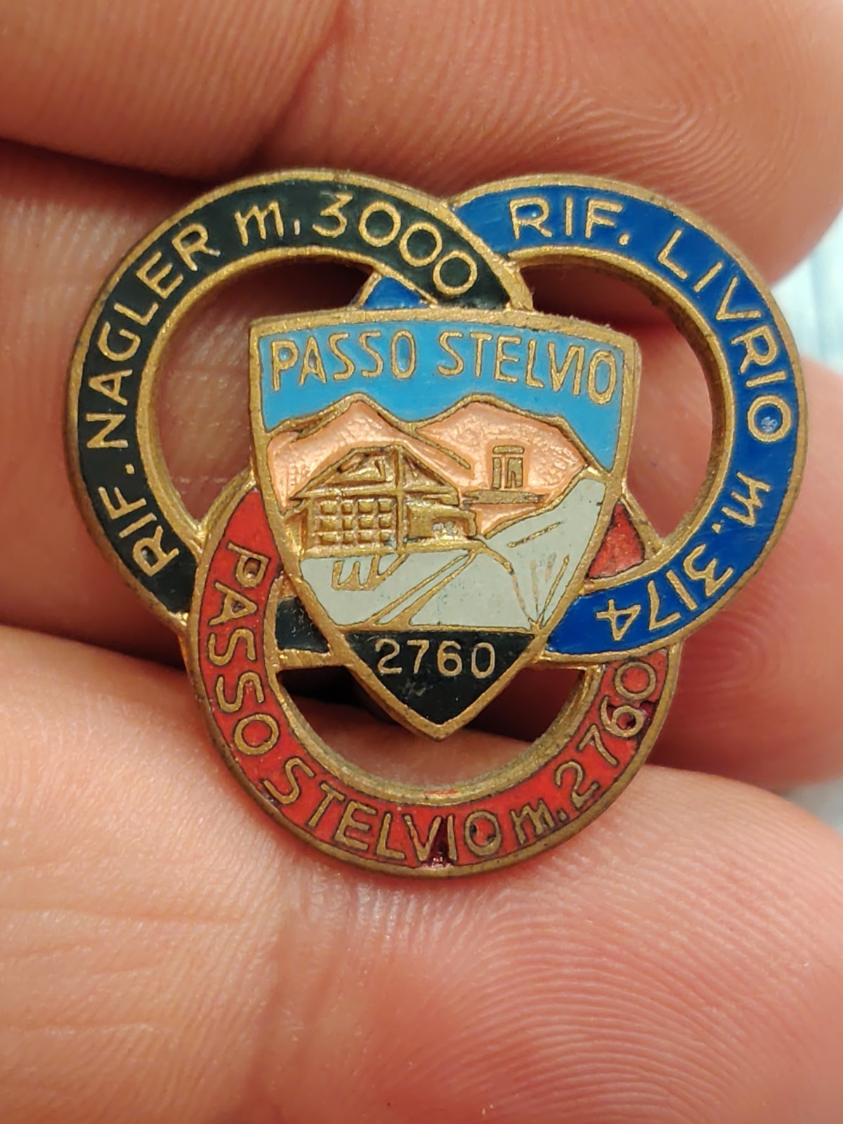Distintivo Montagna Escursionismo Rifugio Pasdo Stelvio, Smalti