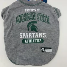 Property Of Michigan State Spartans Pets First NCAA Graphic Dog Tee Shirt M