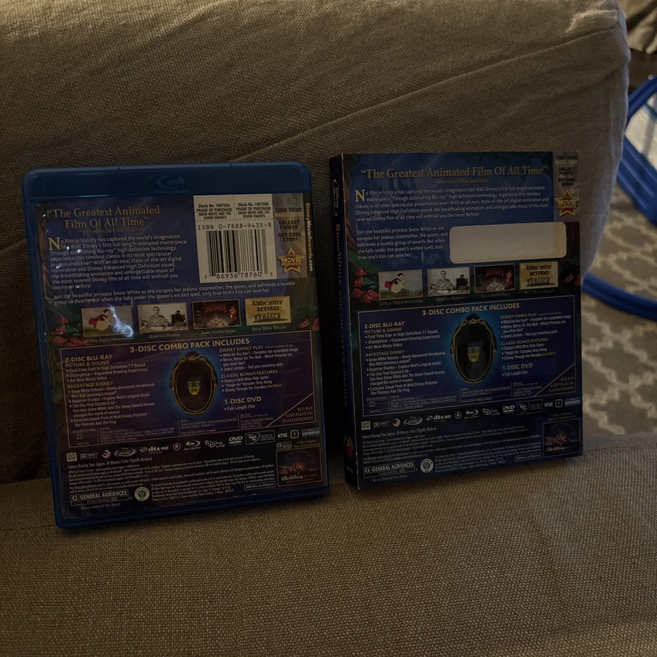 Snow White and The Seven Dwarfs - Blu-Ray + DVD - Diamond Edition -New / Sealed - Image 2 of 3