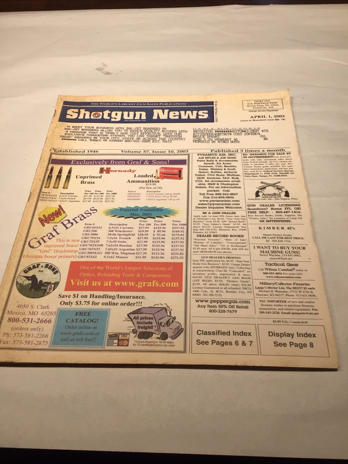 Vintage Shotgun News Magazine April 1, 2003