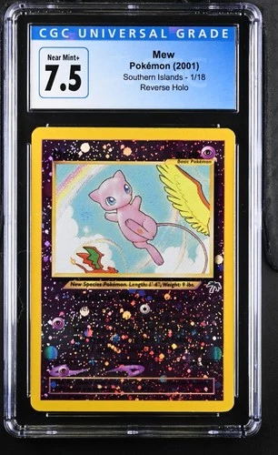 MEW REVERSEHOLO #1/18 – SOUTHERN ISLANDS 2001 – CGC 7.5 NM+ – VINTAGE WOTC PROMO