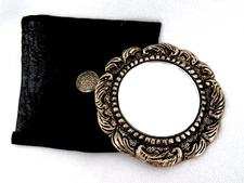 Vintage Cosmetic Vanity Hand Purse Mirror ~ Original Label Two's Company  NEW