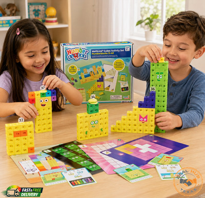 31-40 Mathlink Cubes Activity Set - Learn Numbers & Early Math Skills, Preschool
