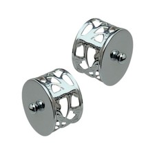 Image of Stylish Filigree Handrail End Caps 54mm–Nickel, Chrome, Black, Brass