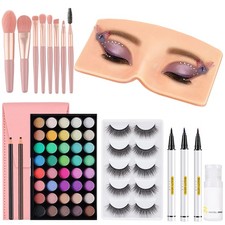 3D Reusable Makeup Mannequin - Practice Face Board with Eyeshadow Palette for...